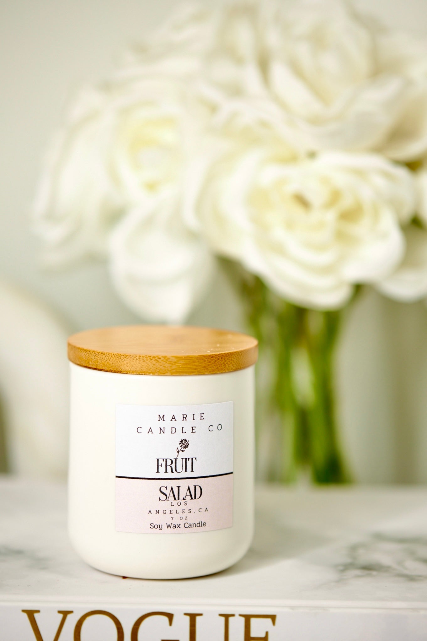 Fruit salad scented soy wax candle